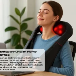 Smartec Shiatsu Nacken-Schulter-Massagegerät mit HeatFlow