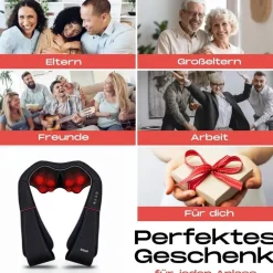 Smartec Shiatsu Nacken-Schulter-Massagegerät mit HeatFlow
