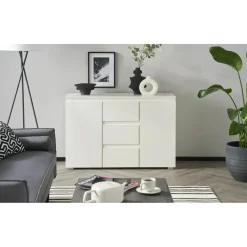 Smart Kommode 120 x 80 x 40 cm weiß
