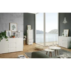 Smart Kommode 120 x 80 x 40 cm weiß