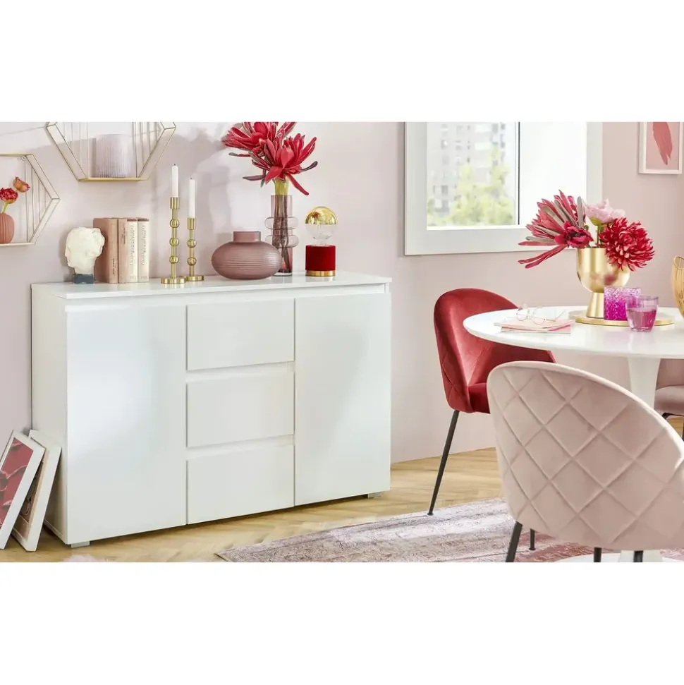 Smart Kommode 120 x 80 x 40 cm weiß
