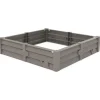 Smoby Kunststoffsandkasten Square Garden mit Dach grau