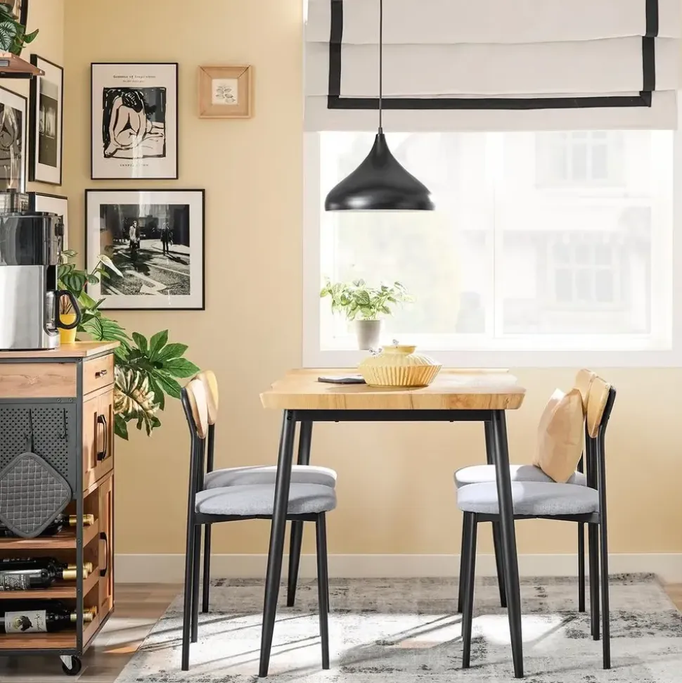 SoBuy Essgruppe Esstisch Set 5-teilig Bartisch mit 4 Stühlen