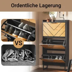 SoBuy FSR164 62 x 125 x 24 cm schwarz / schwarz