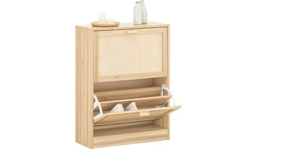 SoBuy Schuhkipper 60 x 80 x 24 cm beige / beige