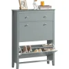 SoBuy Schuhkipper 80 x 108 x 25 cm grau / grau