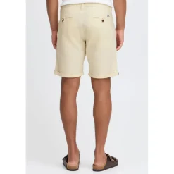 !Solid Shorts SOLID "Shorts SDLoras", Herren, Gr. 3XL, N-Gr, beige (bleached s), Obermaterial: 55% Leinen LI. 45% Baumwolle CO., Hosen Shorts