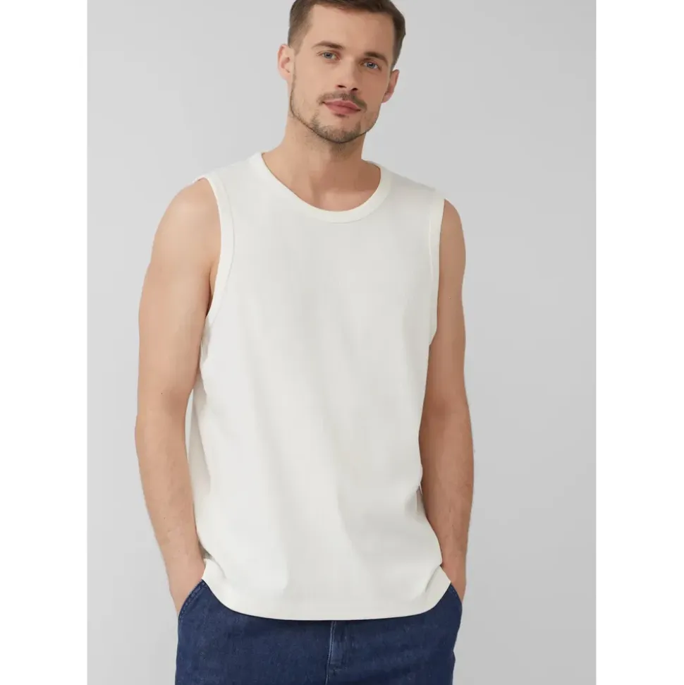 s.Oliver Jersey-Tanktop mit Rippstruktur - weiß - 3XL