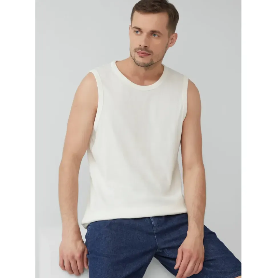 s.Oliver Jersey-Tanktop mit Rippstruktur - weiß - 3XL