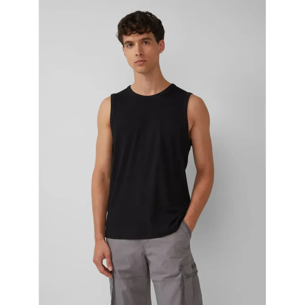 s.Oliver Jersey-Tanktop mit Rippstruktur - schwarz - XXL