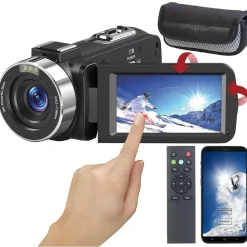 Somikon 8K-UHD-WLAN-Camcorder schwarz