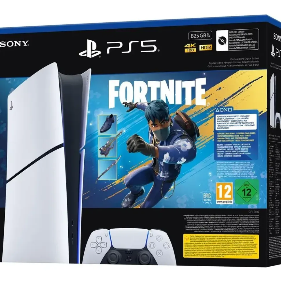 Sony PlayStation 5 Slim Digital Edition + Fortnite Flowering Chaos