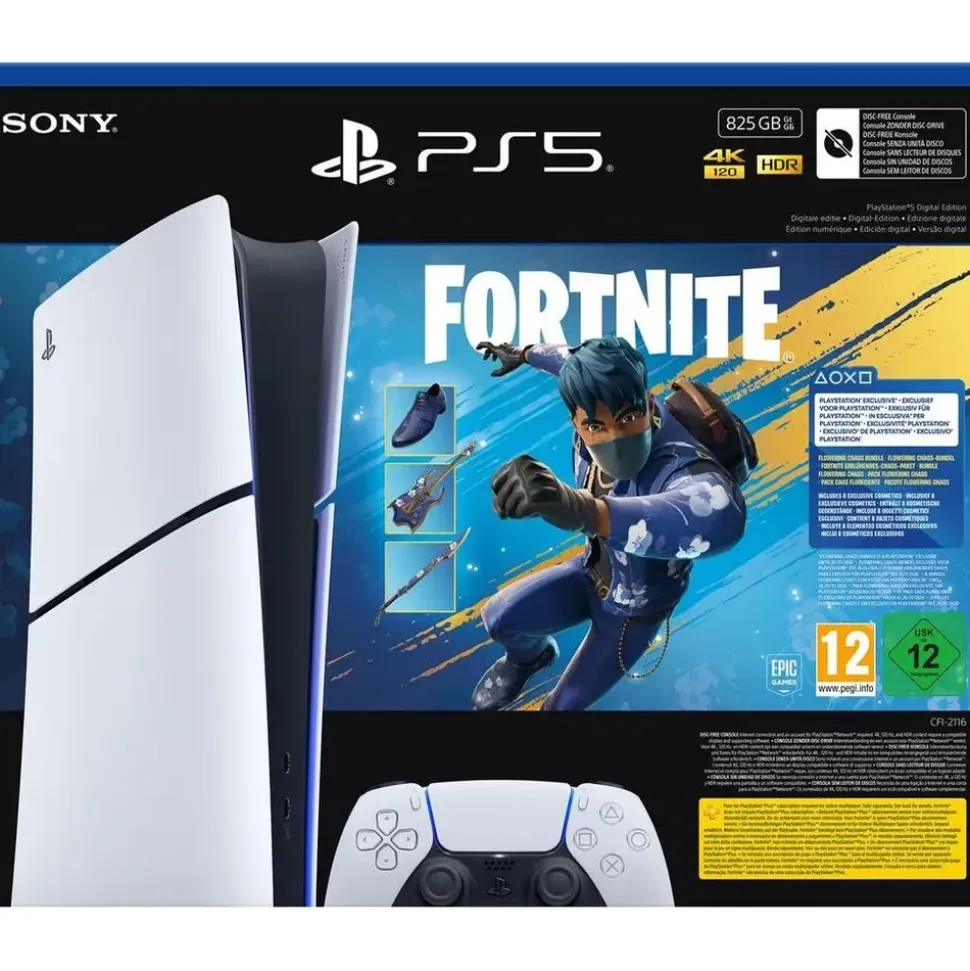 Sony PlayStation 5 Slim Digital Edition + Fortnite Flowering Chaos