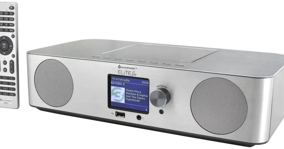 Soundmaster ICD2060SI Internet, Schwarz, Metallisch