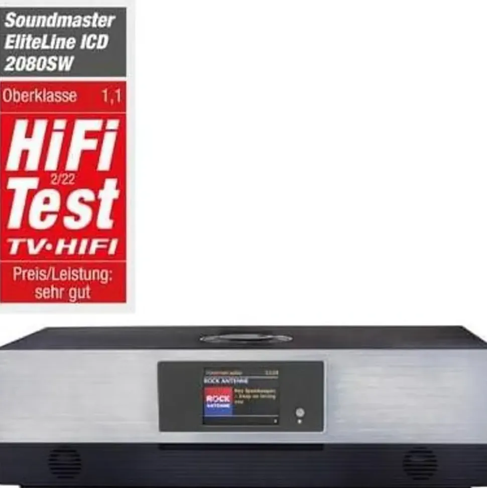 Soundmaster ICD2080SW DAB+, FM, Internetradio, Bluetooth, WLAN), Radio, Tragbar, Schwarz