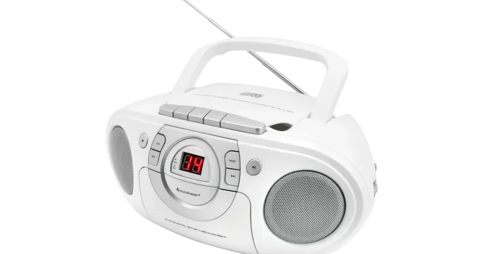 Soundmaster SCD5100WE CD-Radio UKW CD, AUX, Kassette, UKW Weiß
