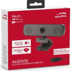 Speedlink Audivis Full HD Webcam Schwarz