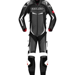 Spidi Track Wind Pro Lederkombi - Schwarz/Weiß / 50