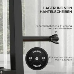 sportnow Hantelständer Stahl schwarz 3 Ablagen bis 200 kg belastbar