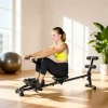 sportnow 2 in 1 Rudergerät Schwarz