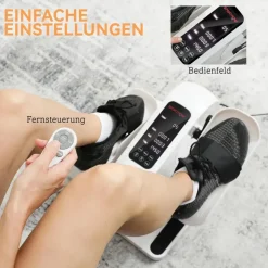 sportnow Mini Ellipsentrainer Untertisch Elektrischer Crosstrainer Weiß