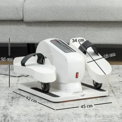 sportnow Mini Ellipsentrainer Untertisch Elektrischer Crosstrainer Weiß