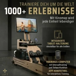 Sportplus Wasser-Rudergerät Eichenholz