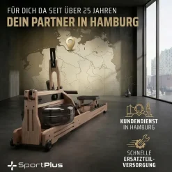 Sportplus Wasser-Rudergerät Eichenholz
