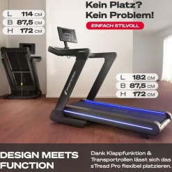 Sportstech Laufband sTread Pro Schwarz