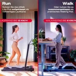 Sportstech Laufband sWalk Lite Plus Schwarz