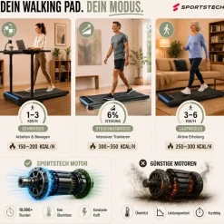 Sportstech sWalk Lite Schwarz
