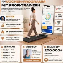 Sportstech Walking Pad Walkmate Schwarz