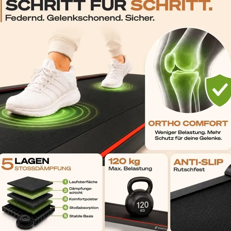 Sportstech Walking Pad Walkmate Schwarz