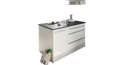 Stella Trading Kücheninsel JAZZ 145 cm Weiß Hochglanz