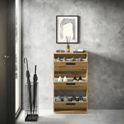 Stella Trading SAM 59 x 103 x 17 cm braun / Eiche Artisan