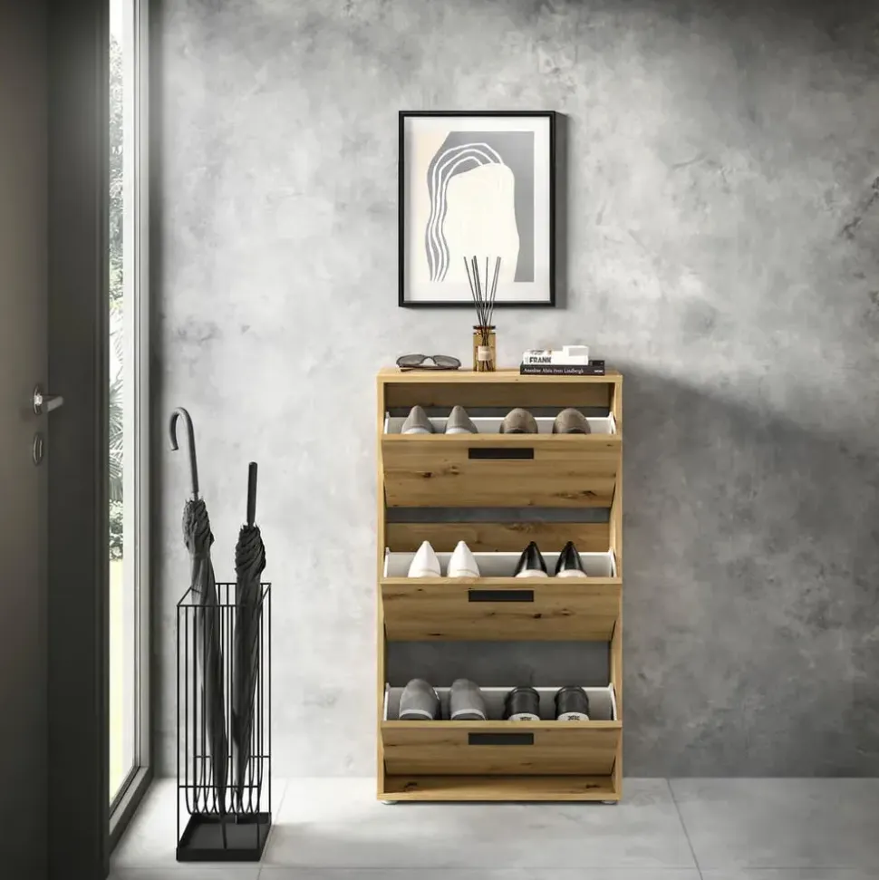 Stella Trading SAM 59 x 103 x 17 cm braun / Eiche Artisan