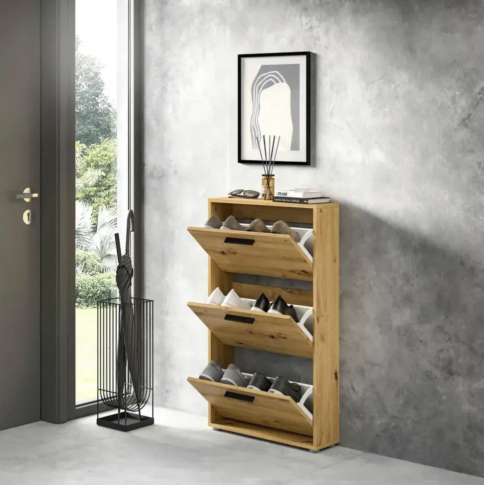Stella Trading SAM 59 x 103 x 17 cm braun / Eiche Artisan