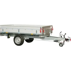 STEMA PKW-Anhänger "BASIC SH 1300-25-13" KFZ-Anhänger inkl. 100 cm Hochplanenset silberfarben