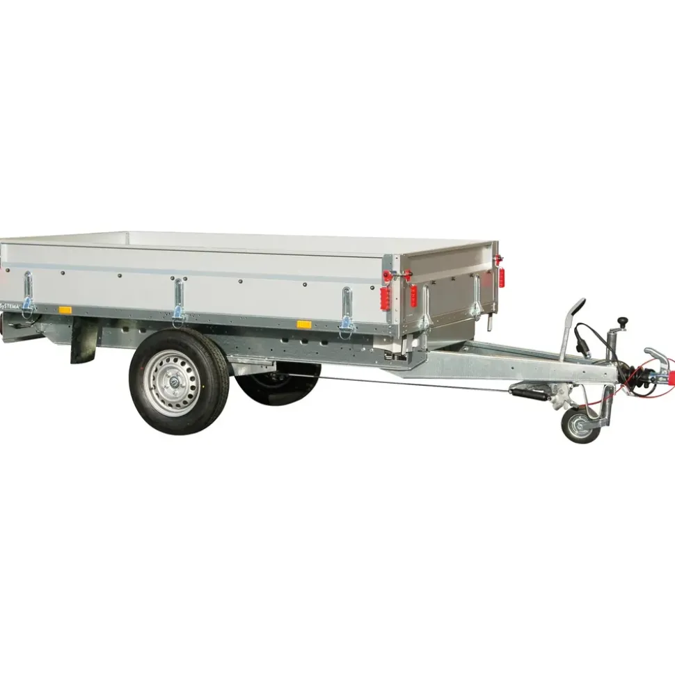 STEMA PKW-Anhänger "BASIC SH 1300-25-13" KFZ-Anhänger inkl. 100 cm Hochplanenset silberfarben