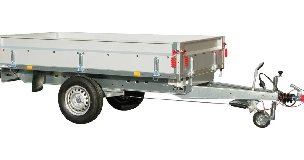 STEMA PKW-Anhänger "BASIC SH 1300-25-13" KFZ-Anhänger inkl. 100 cm Hochplanenset silberfarben