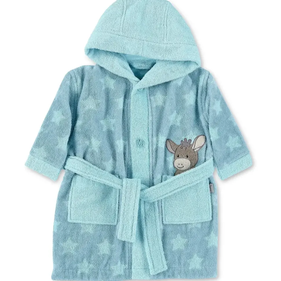 Sterntaler Unisex Baby Bademantel Emmi Bathrobe, Mittelblau, 110-116