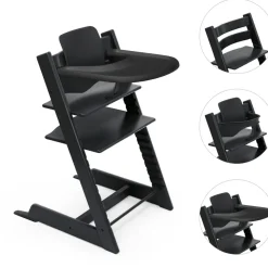 Stokke Tripp Trapp Bundle black inkl. Baby Set2 + Tray
