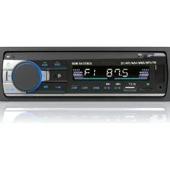 strex Autoradio Bluetooth für alle Fahrzeuge - USB, AUX und Freisprecheinrichtung - Fernbedienung, - EIN-DIN-Autoradio mit integriertem Mikrofon