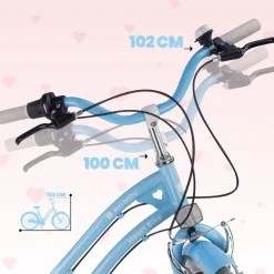 SUN BABY Heart Bike 24 Zoll silver moon blau