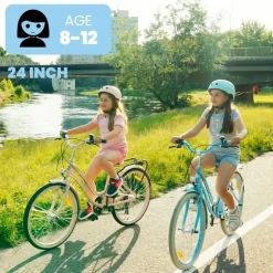 SUN BABY Heart Bike 24 Zoll silver moon blau
