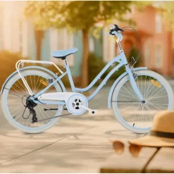 SUN BABY Heart Bike 24 Zoll silver moon blau