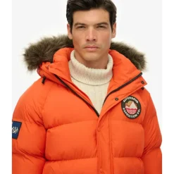 Superdry Everest Longline Baffled Parka orange 2XL