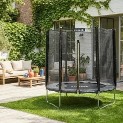 sweeek Rundes Trampolin 180 cm inkl. Sicherheitsnetz Grau
