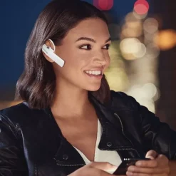 Swissten Ultraleichtes UL-9 Bluetooth-Freisprech-Headset mit MultiPoint - Weiß