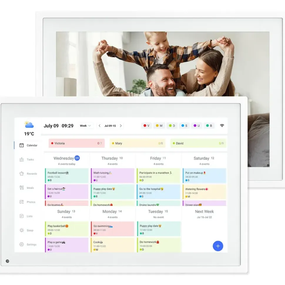 tabwee Digitaler Kalender 10,1 Zoll Wandkalender 2023 Touchscreen